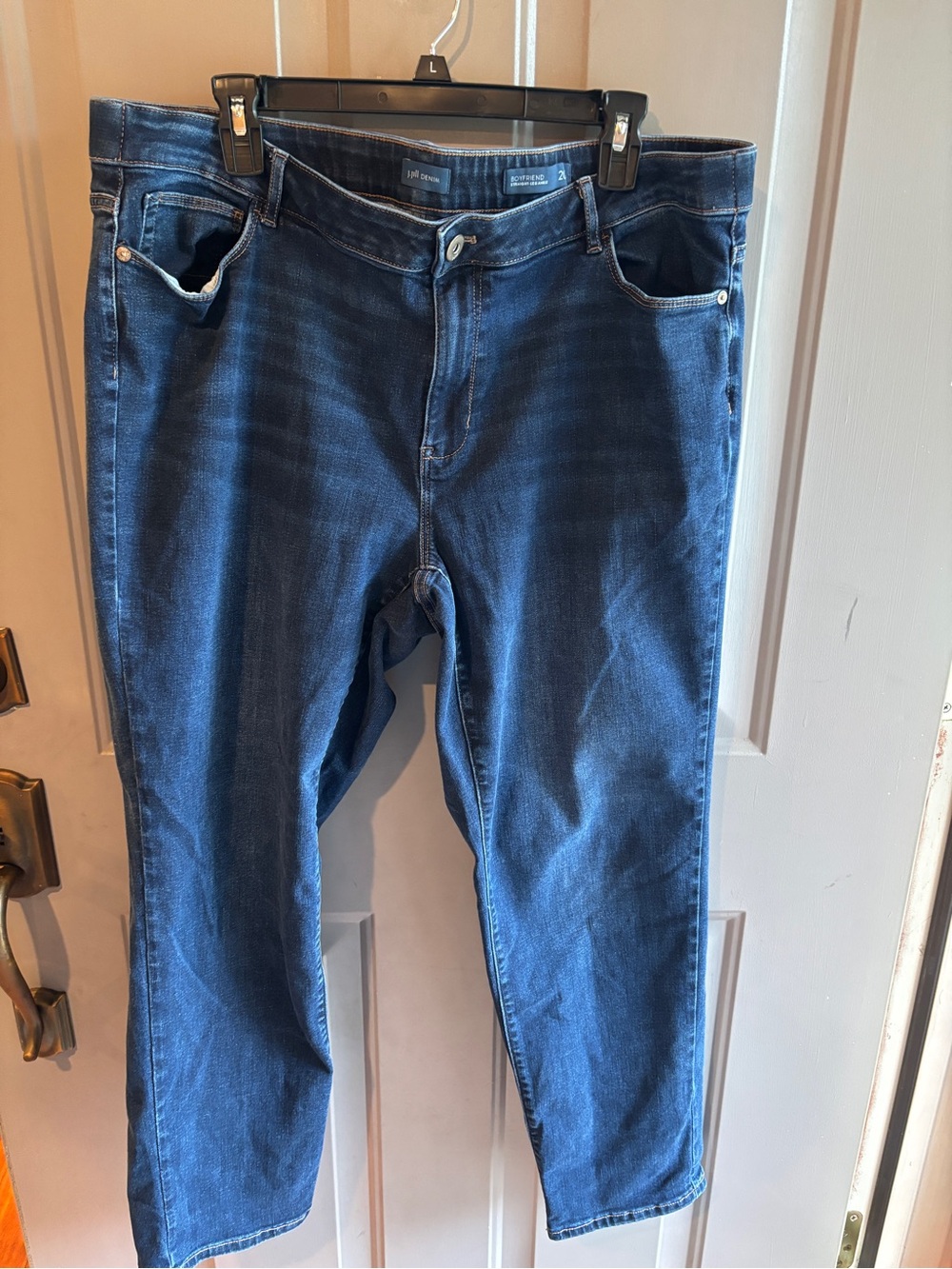 J Jill Blue Stretch Denim Jeans - Classic Fit Straight leg ankle size 20
